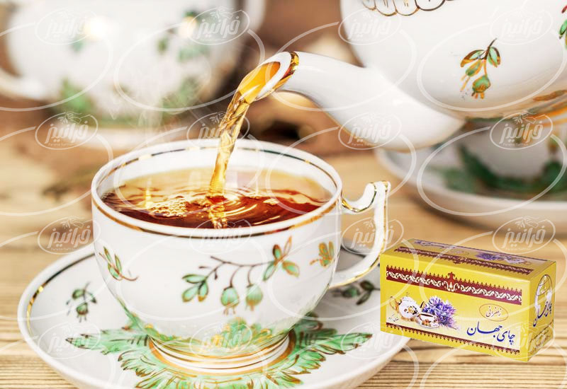 صادرات چای جهان زعفران ۲۰ عددی تی بگ