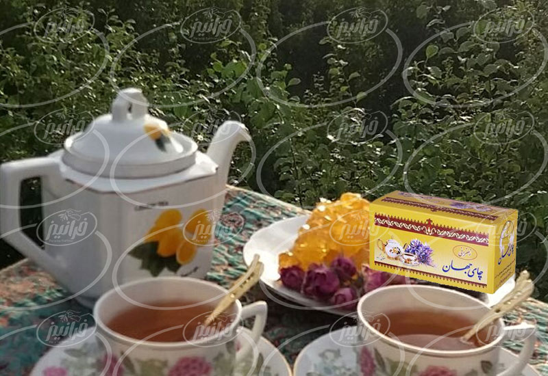 بسته بندی عالی چای زعفرانی جهان برای کادو